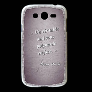Coque Samsung Galaxy Grand Ami poignardée Violet Citation Oscar Wilde