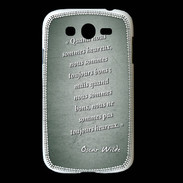 Coque Samsung Galaxy Grand Bons heureux Vert Citation Oscar Wilde