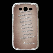 Coque Samsung Galaxy Grand Bons heureux Rouge Citation Oscar Wilde