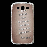 Coque Samsung Galaxy Grand Cartes gagnantes Rouge Citation Oscar Wilde