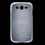 Coque Samsung Galaxy Grand Gens attrayants Bleu Citation Oscar Wilde