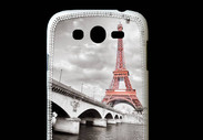 Coque Samsung Galaxy Grand Tour Eiffel rouge sur fond en noir et blanc
