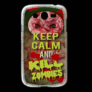 Coque Samsung Galaxy Grand Keep Calm and Kill Zombies Cervelle