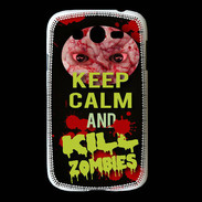 Coque Samsung Galaxy Grand Keep Calm and Kill Zombies Noir