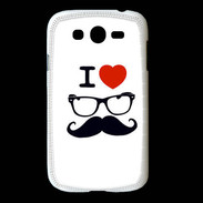 Coque Samsung Galaxy Grand I love Lunette Moustache
