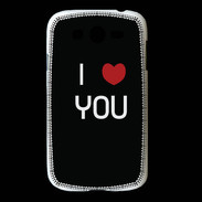 Coque Samsung Galaxy Grand I love you noir