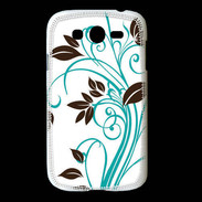 Coque Samsung Galaxy Grand motif floral bleu clair