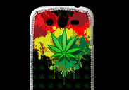 Coque Samsung Galaxy Grand Feuille de cannabis et cœur Rasta