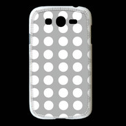 Coque Samsung Galaxy Grand pois gris & blanc