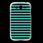 Coque Samsung Galaxy Grand rayures noires et bleues