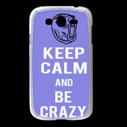 Coque Samsung Galaxy Grand Keep calm Be Crazy Bleu