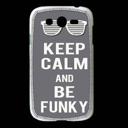 Coque Samsung Galaxy Grand Keep Calm Funky Gris