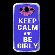 Coque Samsung Galaxy Grand Keep Calm Girly Bleu