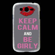 Coque Samsung Galaxy Grand Keep Calm Girl Gris