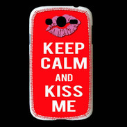 Coque Samsung Galaxy Grand Keep Calm Kiss me Rouge