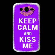 Coque Samsung Galaxy Grand Keep Calm Kiss me Violet