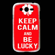 Coque Samsung Galaxy Grand Keep Calm Be Lucky Rouge