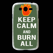 Coque Samsung Galaxy Grand Keep Calm Burn Kaki