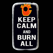 Coque Samsung Galaxy Grand Keep Calm Burn Noir