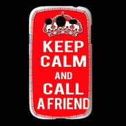 Coque Samsung Galaxy Grand Keep Calm Call friend Rouge