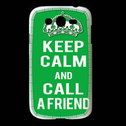 Coque Samsung Galaxy Grand Keep Calm Call friend Vert