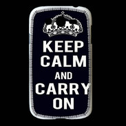 Coque Samsung Galaxy Grand Keep Calm Carry on Noir