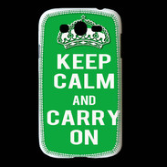 Coque Samsung Galaxy Grand Keep Calm Carry on Vert