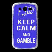 Coque Samsung Galaxy Grand Keep Calm Gamble Bleu