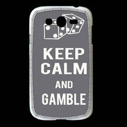 Coque Samsung Galaxy Grand Keep Calm Gamble Gris