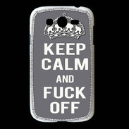 Coque Samsung Galaxy Grand Keep Calm Fuck Off Gris