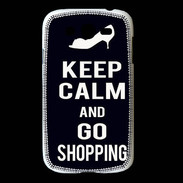 Coque Samsung Galaxy Grand Keep Calm Go Shopping Noir
