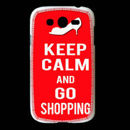 Coque Samsung Galaxy Grand Keep Calm Go Shopping Rouge