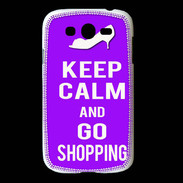 Coque Samsung Galaxy Grand Keep Calm Go Shopping Violet
