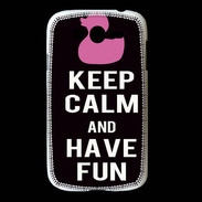 Coque Samsung Galaxy Grand Keep Calm Have fun Noir