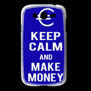 Coque Samsung Galaxy Grand Keep Calm Make money Bleu