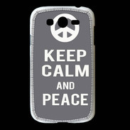 Coque Samsung Galaxy Grand Keep Calm Peace Gris