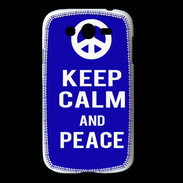 Coque Samsung Galaxy Grand Keep Calm Peace Bleu