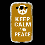 Coque Samsung Galaxy Grand Keep Calm Peace Orange