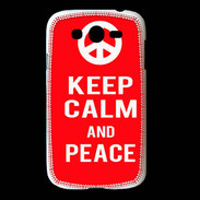 Coque Samsung Galaxy Grand Keep Calm Peace Rouge