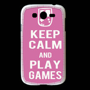 Coque Samsung Galaxy Grand Keep Calm Play games Rose