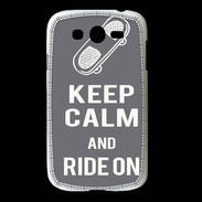 Coque Samsung Galaxy Grand Keep Calm Ride on Gris