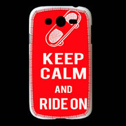Coque Samsung Galaxy Grand Keep Calm Ride on Rouge