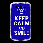 Coque Samsung Galaxy Grand Keep Calm Smile Bleu