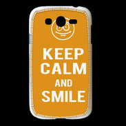 Coque Samsung Galaxy Grand Keep Calm Smile Orange