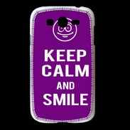 Coque Samsung Galaxy Grand Keep Calm Smile Violet