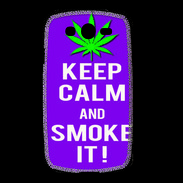 Coque Samsung Galaxy Grand Keep Calm Smoke it Violet