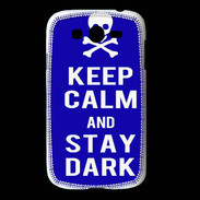 Coque Samsung Galaxy Grand Keep Calm Stay dark Bleu