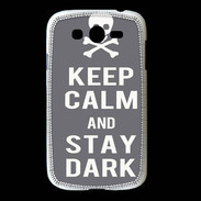 Coque Samsung Galaxy Grand Keep Calm Stay dark Gris