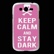 Coque Samsung Galaxy Grand Keep Calm Stay dark Rose