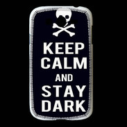 Coque Samsung Galaxy Grand Keep Calm Stay dark Noir